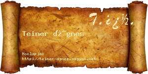 Teiner Ágnes névjegykártya
